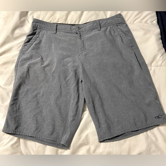 O'neill Reserve Slub Hybrid Shorts Men's 36 Gray Heather Hyperfreak Stretch - Picture 1 of 8